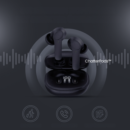 ChatterPods™ Écouteurs de traduction instantanée par intelligence artificielle.