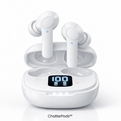 ChatterPods™ Écouteurs de traduction instantanée par intelligence artificielle.